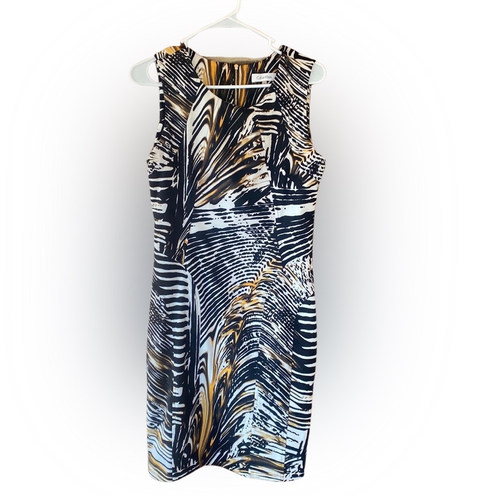 Calvin Klein Sleeveless Pattern Dress